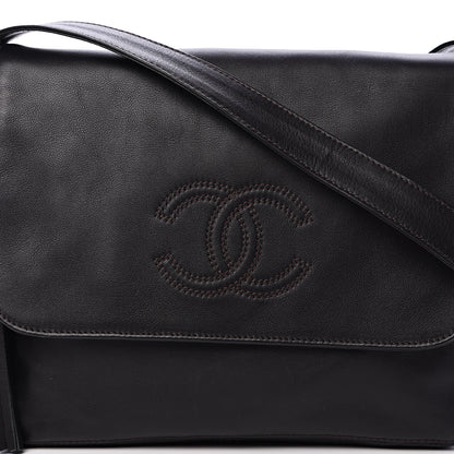 Chanel Calfskin CC Tassel Shoulder Flap Bag Dark Brown 8 of 12