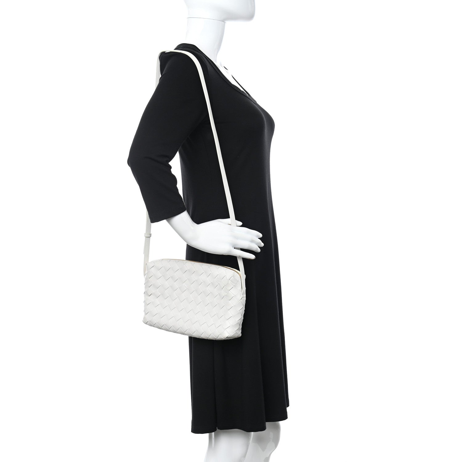 Bottega Veneta Nappa Intrecciato Crossbody White 2 of 12