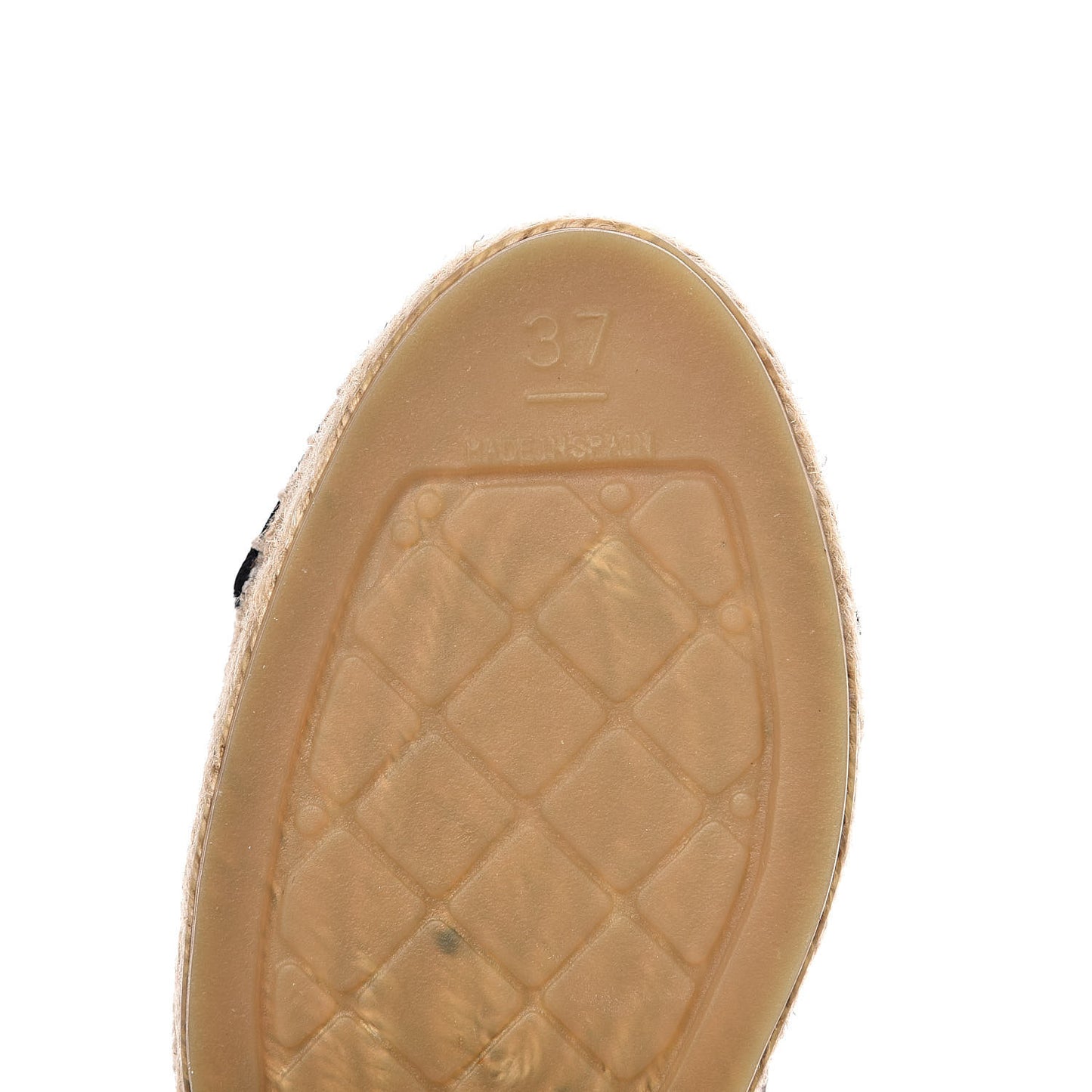 Mesh Grosgrain CC Espadrilles 37 Grey