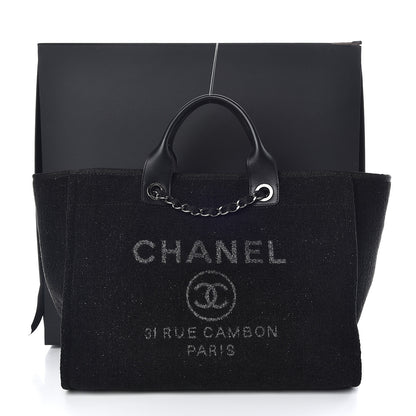 Chanel Lurex Boucle Medium Deauville Tote Black 11 of 11
