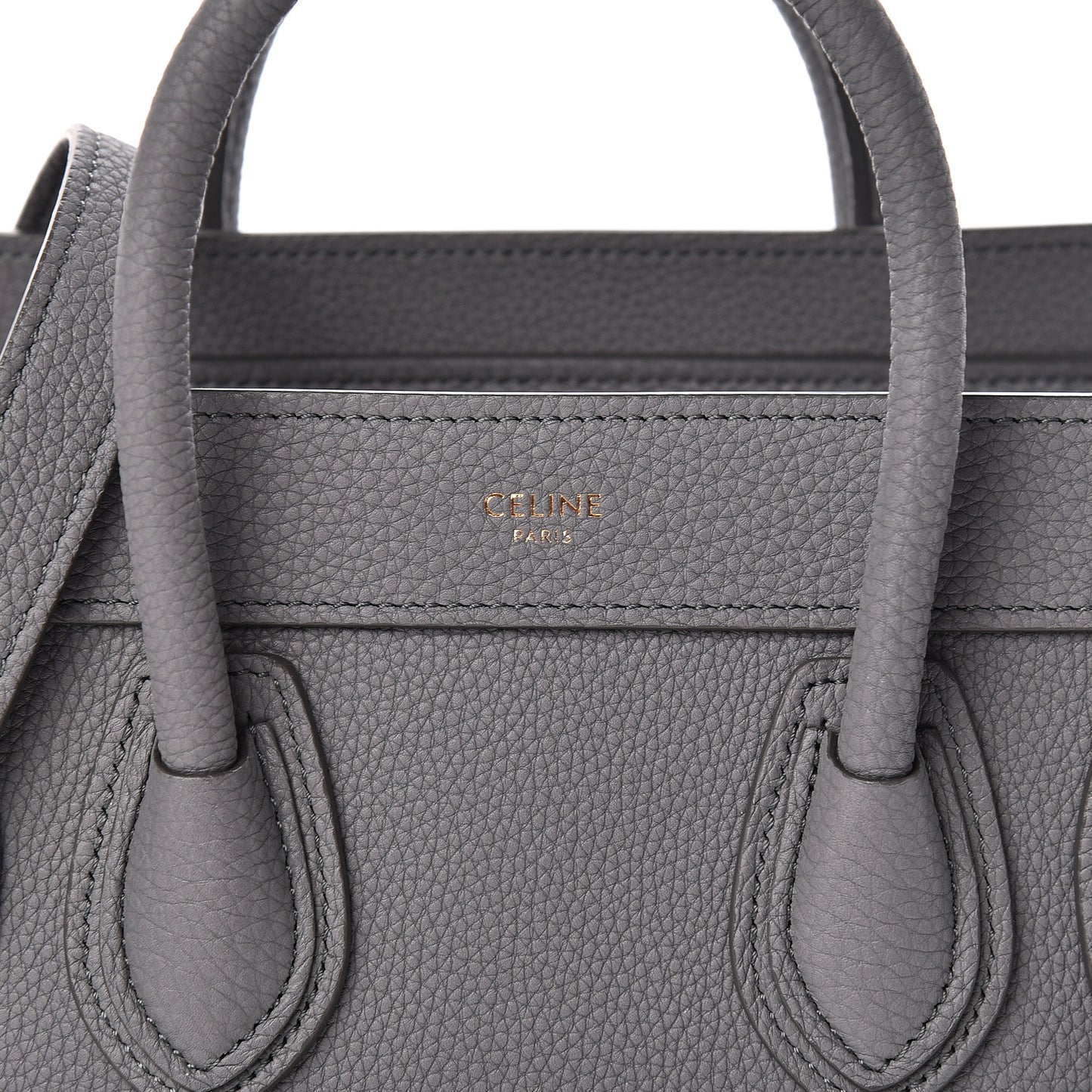 Baby Drummed Calfskin Nano Luggage Kohl