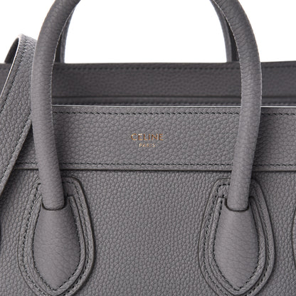 Celine Baby Drummed Calfskin Nano Luggage Kohl 8 of 10