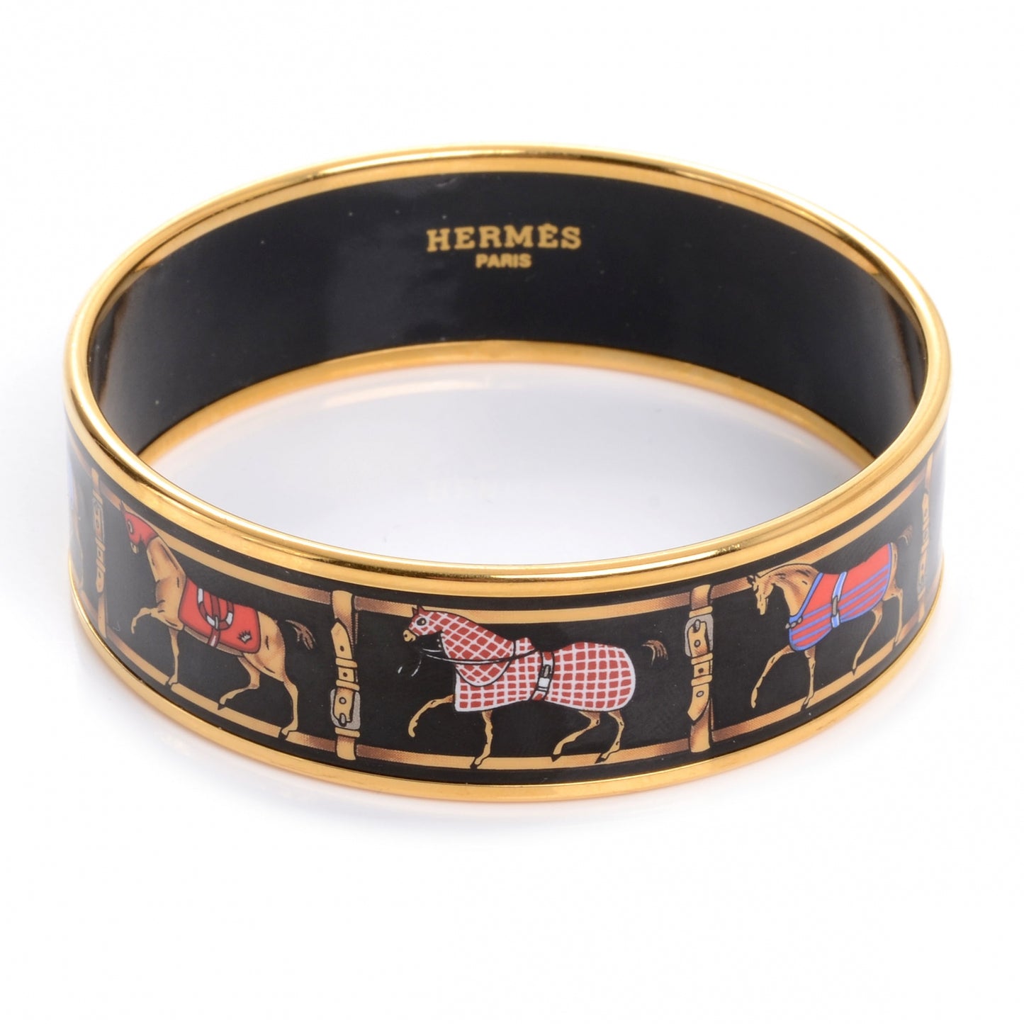 Enamel Printed Tenues Et Couvertures Wide Bracelet 65