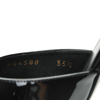 Saint Laurent Patent Calfskin Paris 105 Escarpin Thorn D'orsay Pumps 35.5 Black 8 of 8