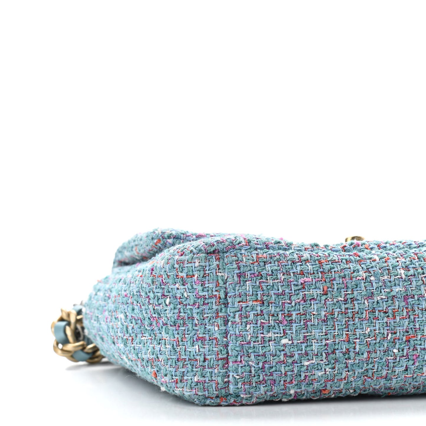Tweed Quilted Medium Chanel 19 Flap Blue Multicolor
