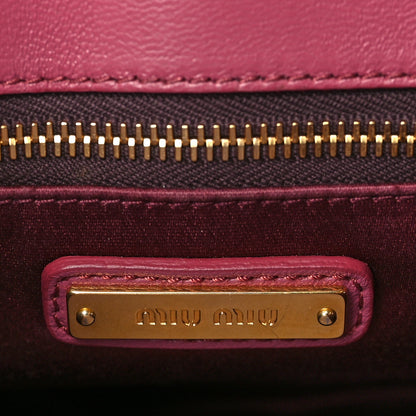 Miu Miu Nappa Matelasse Biker Shoulder Bag Bruyere 6 of 9