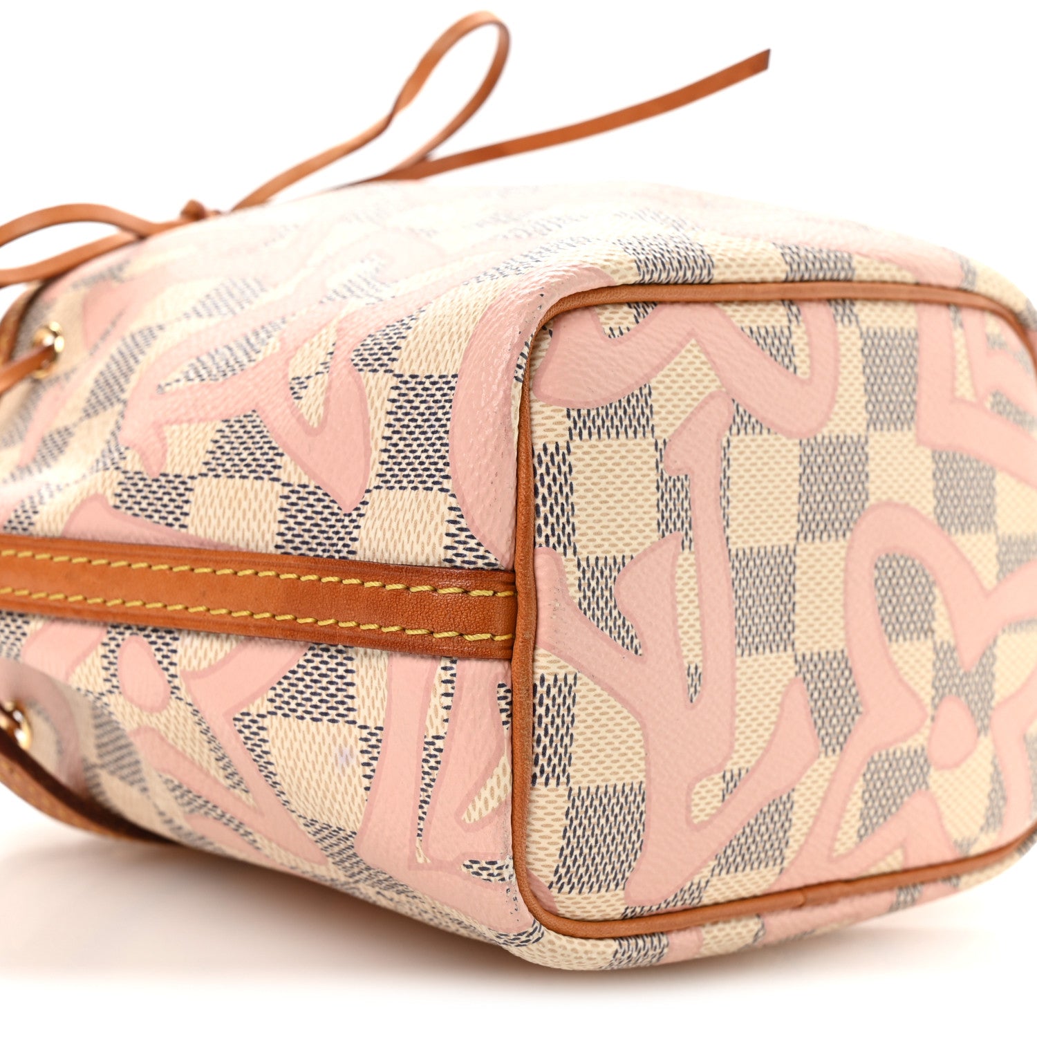 Louis Vuitton Damier Azur Tahitienne Nano Noe Rose Ballerine 9 of 10