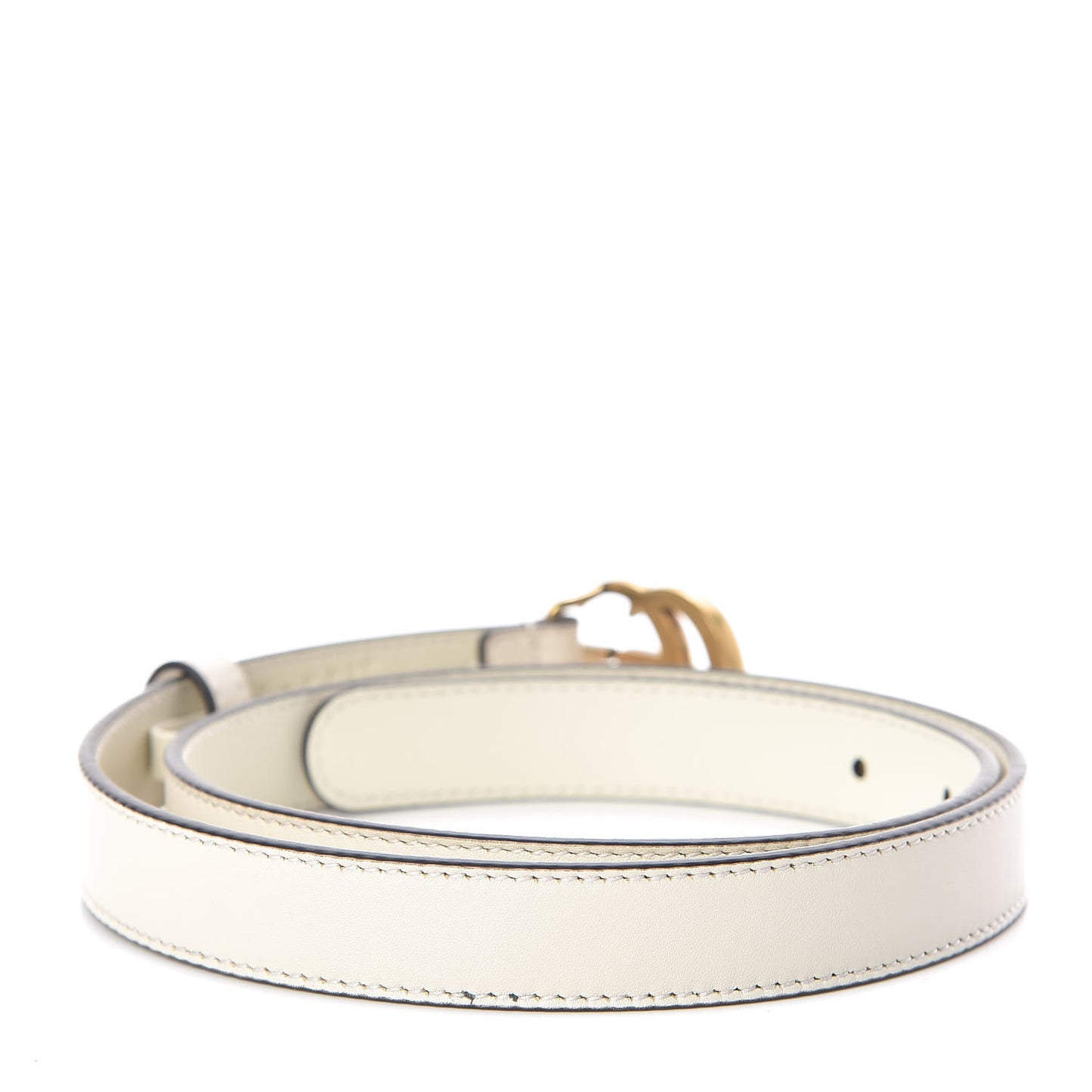 Calfskin Double G 20mm Belt 75 30 Mystic White