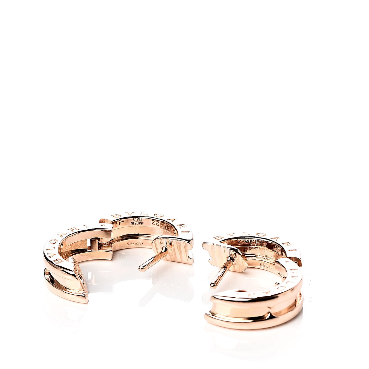 18K Rose Gold Small B.Zero1 Hoop Earrings