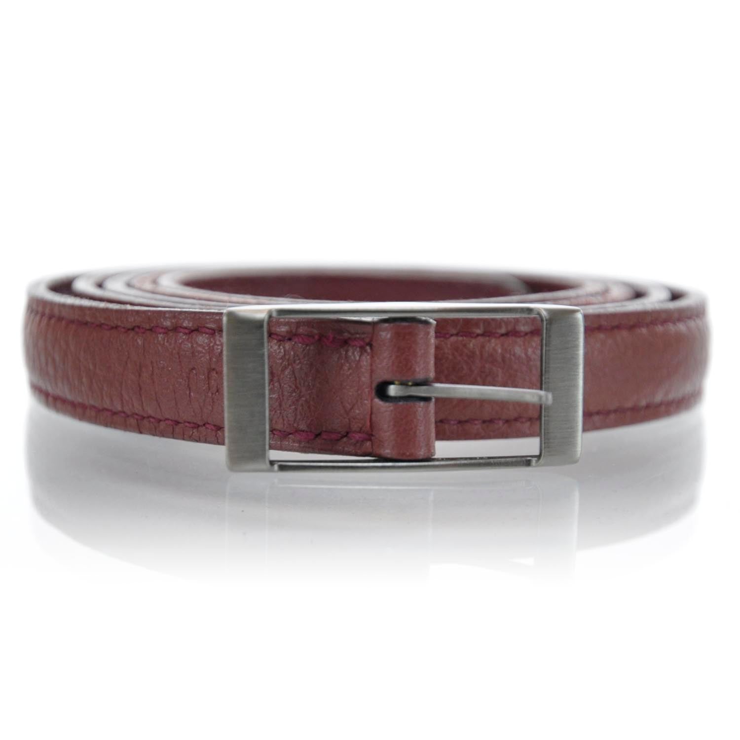 Hermes Clemence Belt 90 Rouge 1 of 4