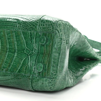 Nancy Gonzalez Crocodile Leaf Tote Green 9 of 13