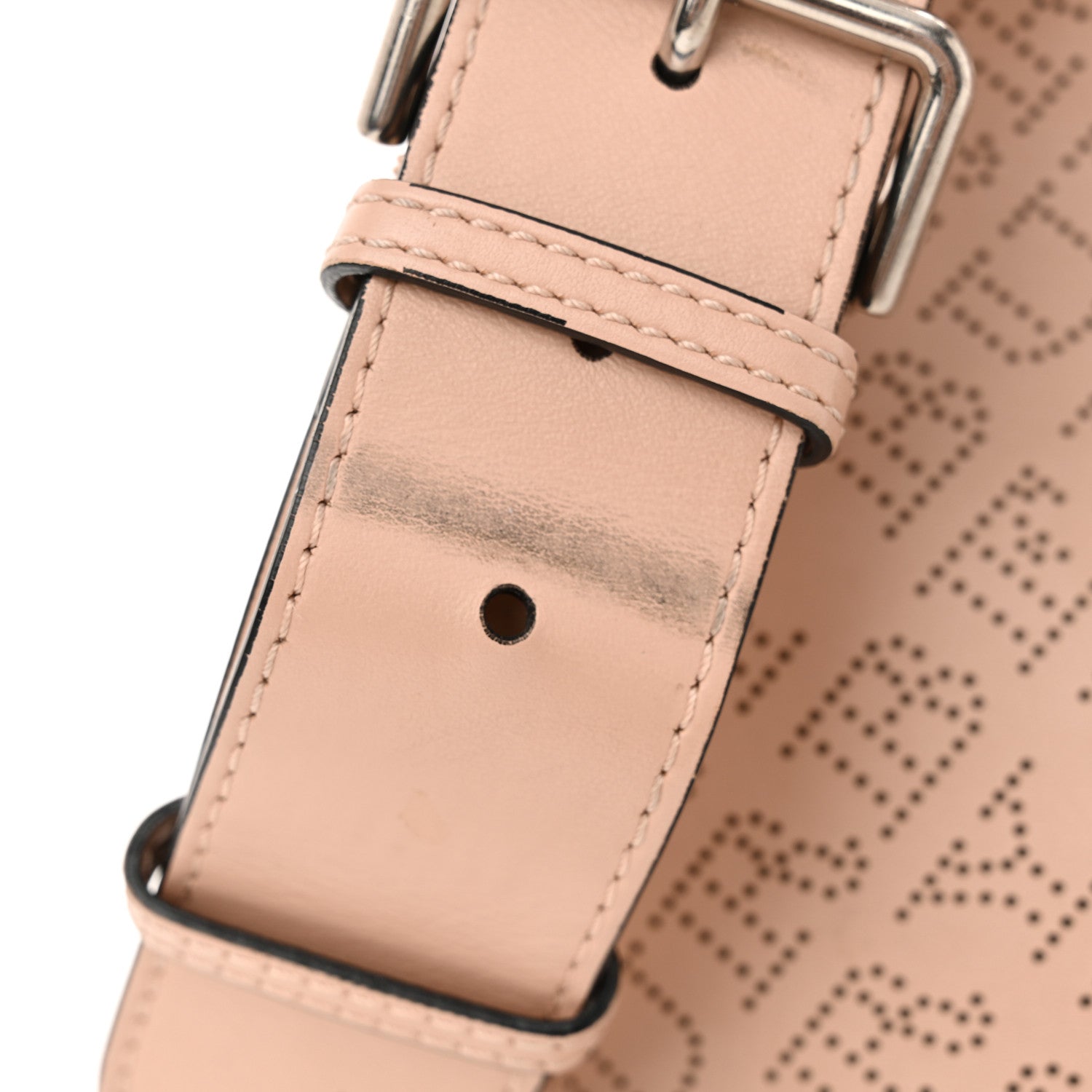 Burberry Calfskin Perforated Medium Banner Tote Pale Fawn Pink 13 of 18