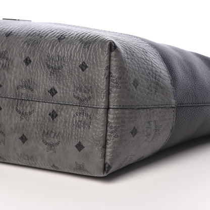 MCM Calfskin Visetos Anya Shopper Tote Black 9 of 9
