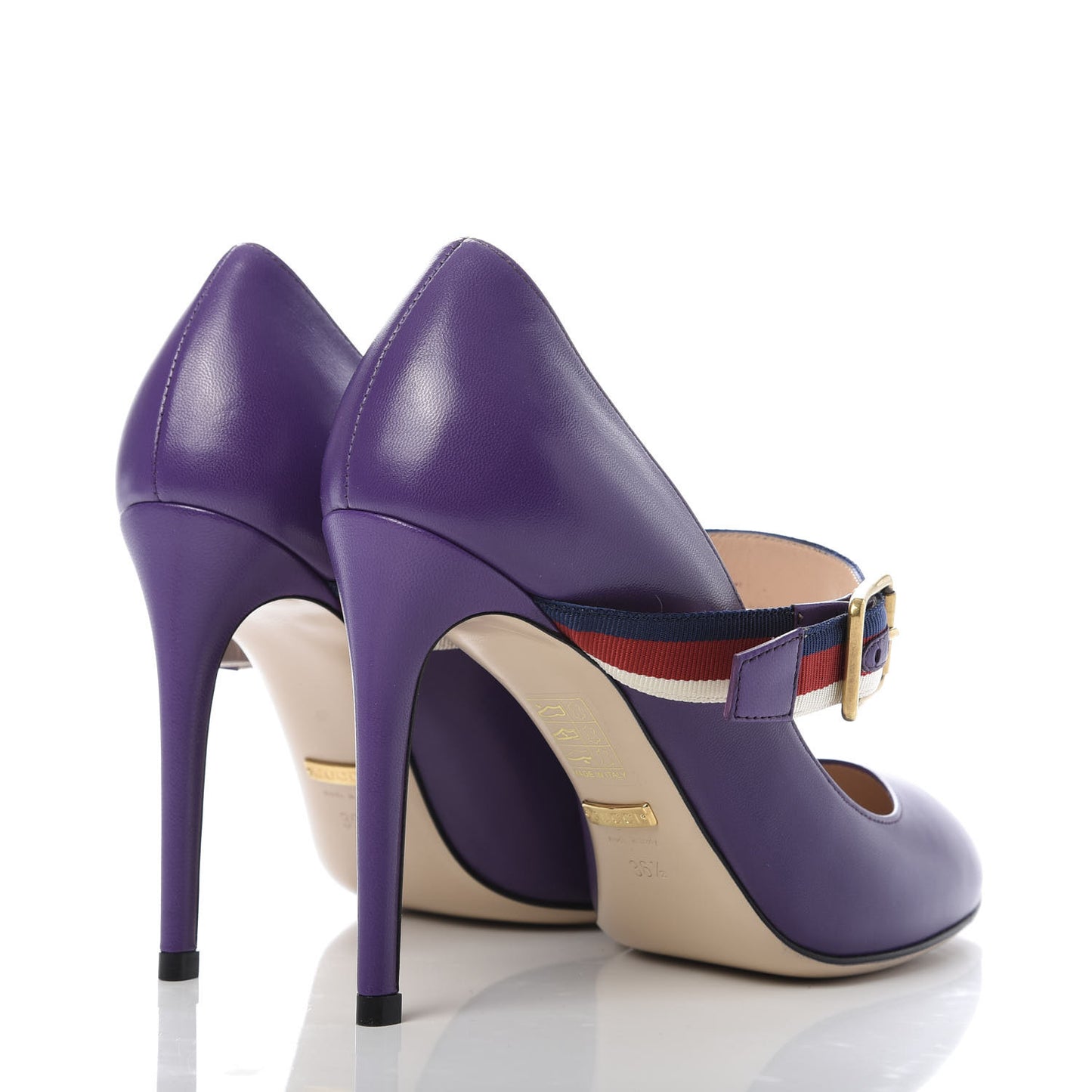 Malaga Kid Sylvie High Heel Pumps 36.5 Shine Purple