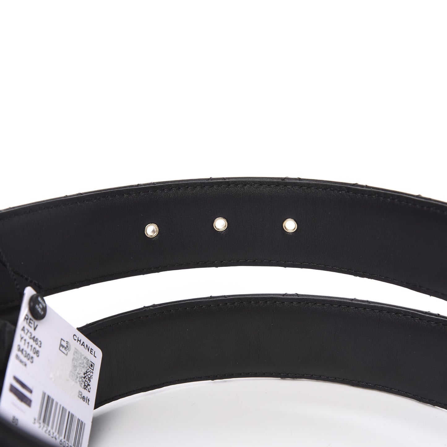 Lambskin Quilted CC Chain Belt 80 32 Black