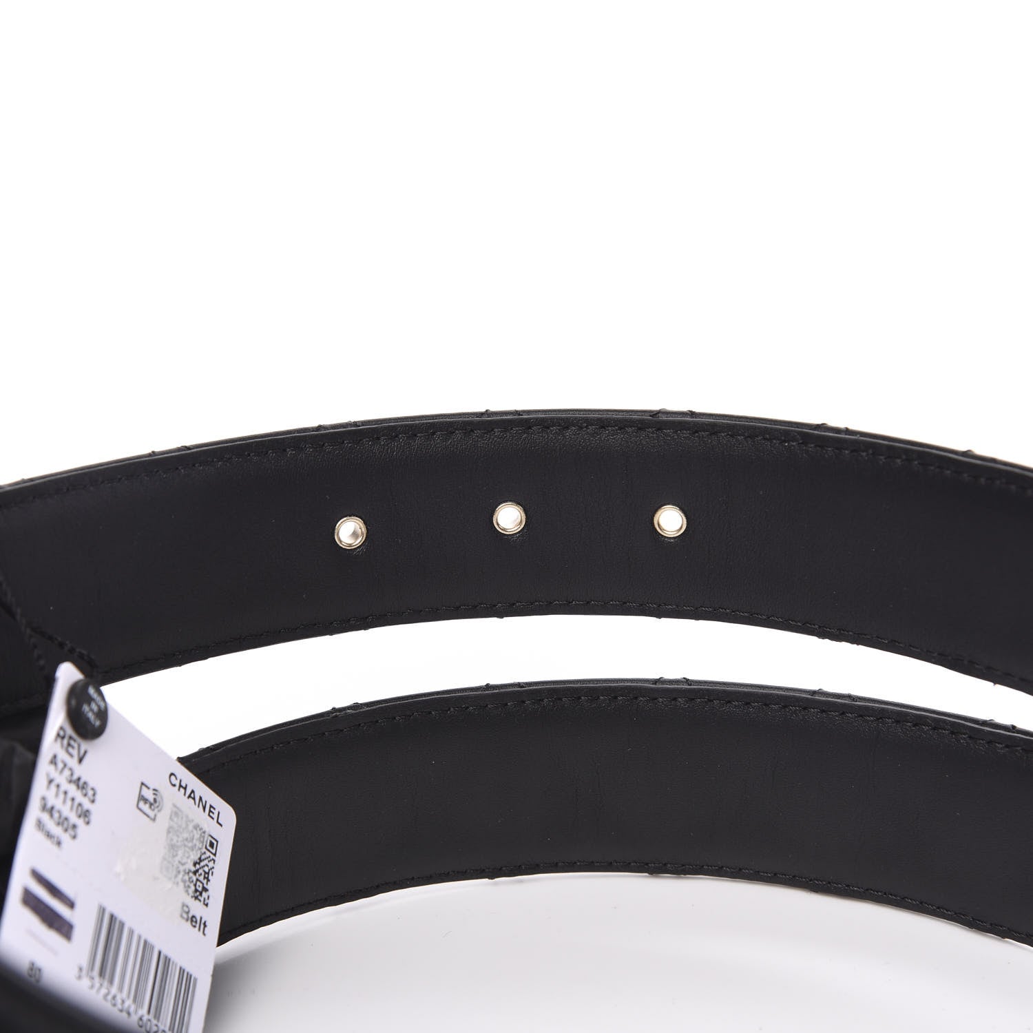 Chanel Lambskin Quilted CC Chain Belt 80 32 Black 3 of 5