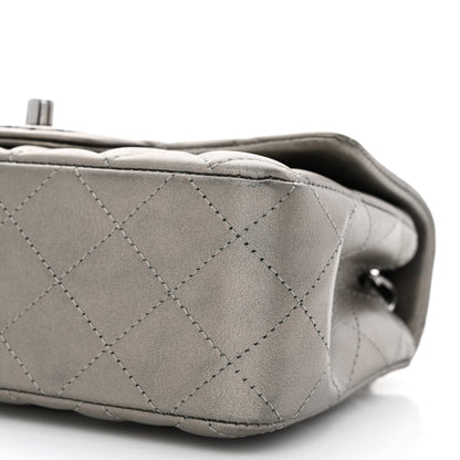 Chanel Metallic Lambskin Quilted Mini Rectangular Flap Ruthenium 10 of 11