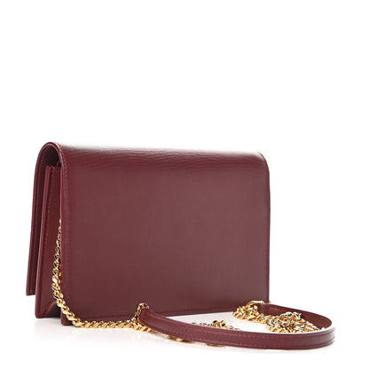 Saint Laurent Smooth Calfskin Classic Monogram Kate Tassel Chain Wallet Palissandre 2 of 12