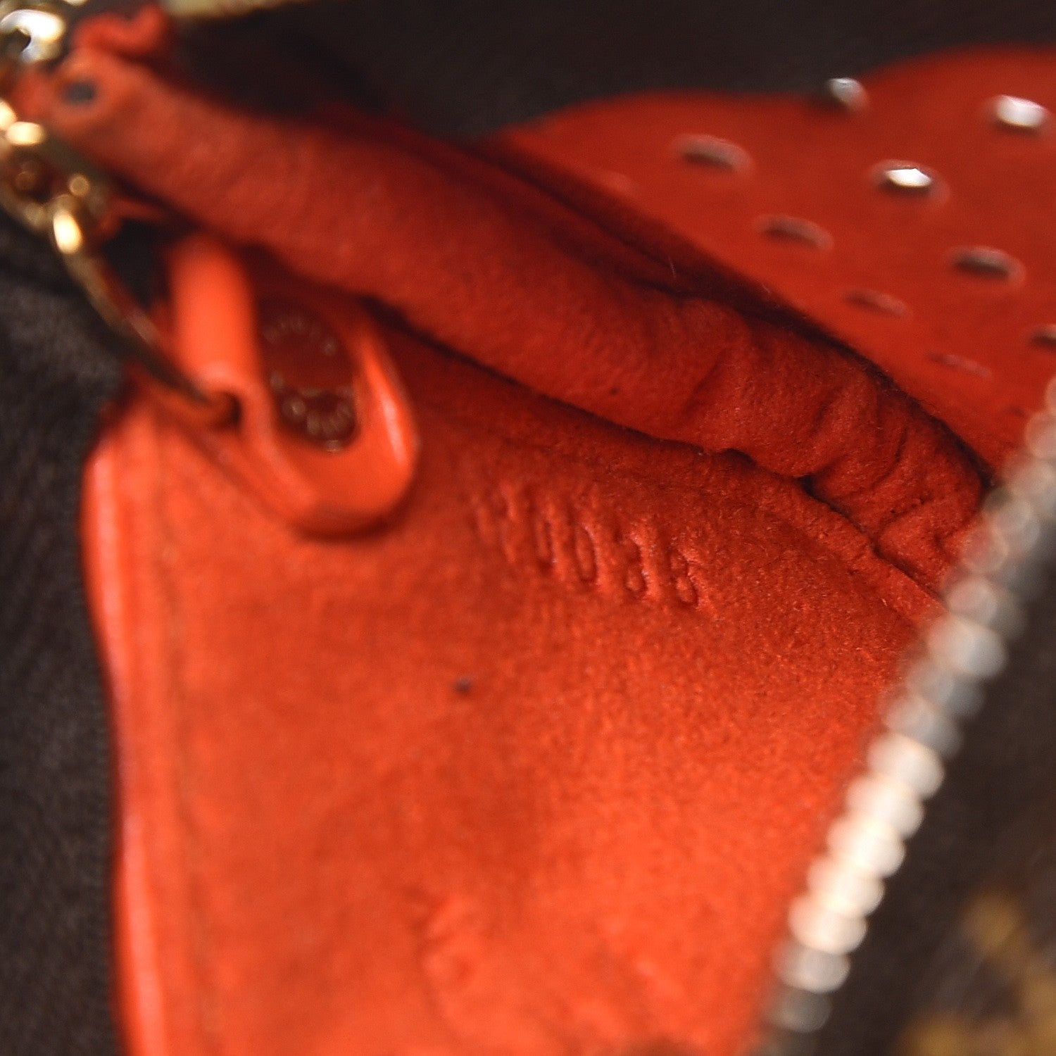 Louis Vuitton Monogram Perforated Key Pouch Orange 7 of 7