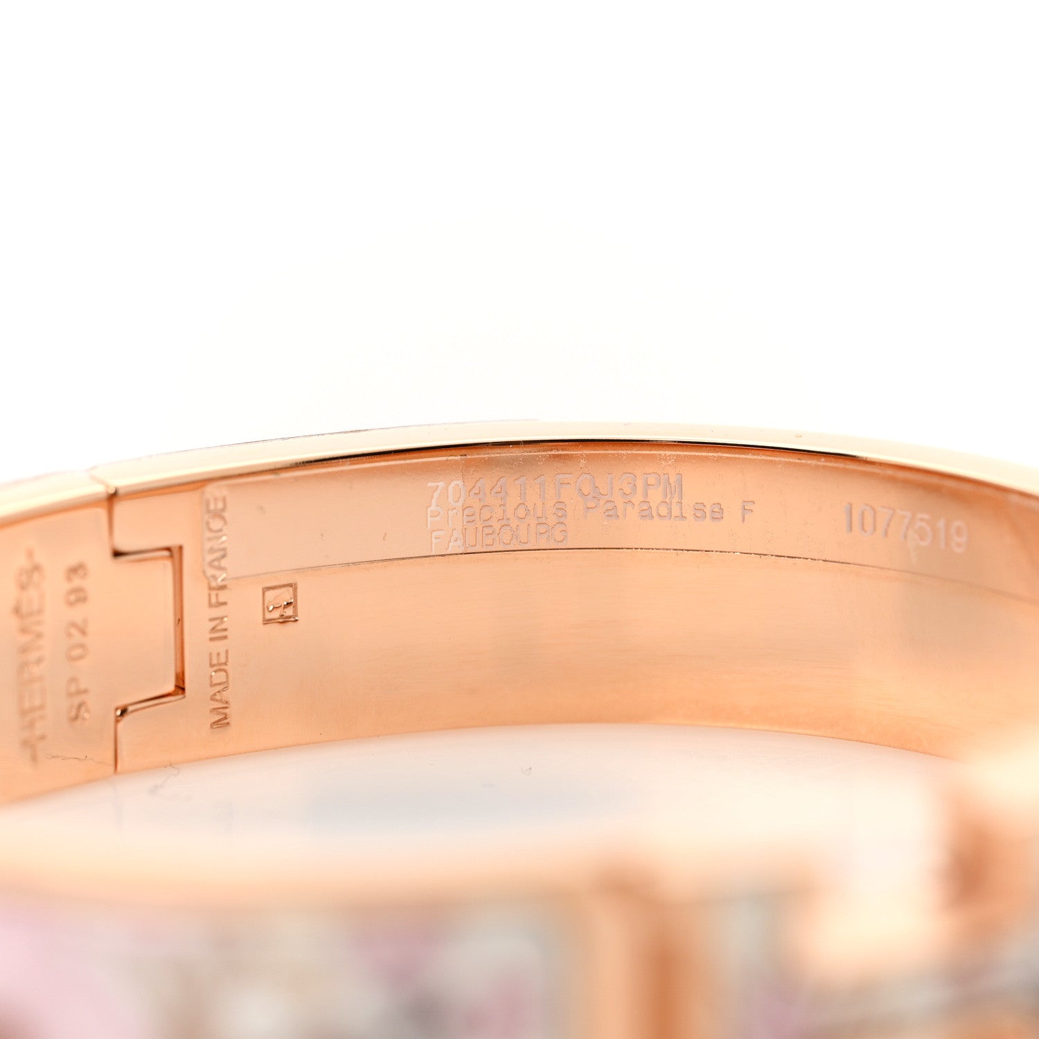 Hermes Enamel Printed Precious Paradise Narrow Clic Clac H Bracelet PM Faubourg 5 of 7