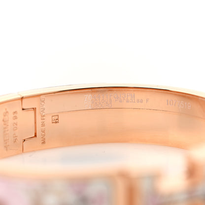 Hermes Enamel Printed Precious Paradise Narrow Clic Clac H Bracelet PM Faubourg 5 of 7