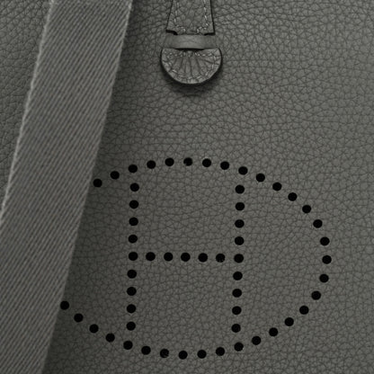 Hermes Taurillon Clemence Evelyne TPM Gris Meyer 8 of 10