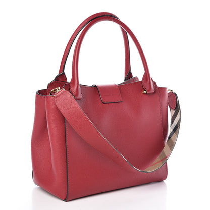 Burberry Soft Grain Medium Buckle Tote Parade Red 3 of 9