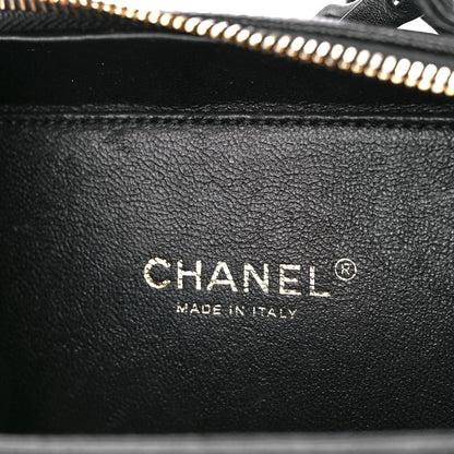 Chanel Caviar Quilted Small CC Filigree Vanity Case Black 6 of 12