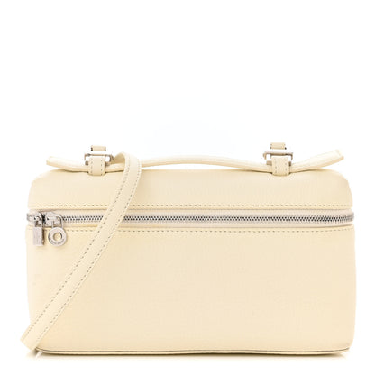 Loro Piana Grained Calfskin L19 Extra Pocket Pouch Whisper White 1 of 16