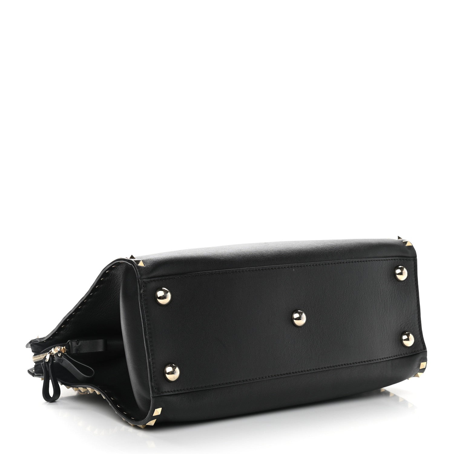 Valentino Garavani Vitello Rockstud Dome Shopper Black 4 of 11