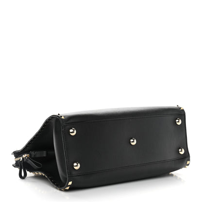 Valentino Garavani Vitello Rockstud Dome Shopper Black 4 of 11