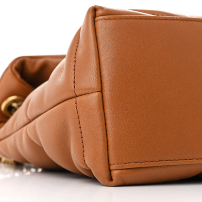 Saint Laurent Lambskin Quilted Small Loulou Puffer Monogram Chain Satchel Dark Honey 9 of 11