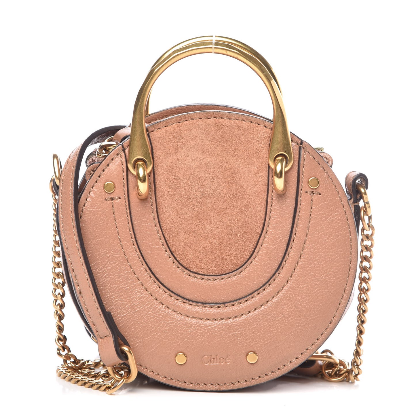 Goatskin Suede Mini Pixie Bag Nougat