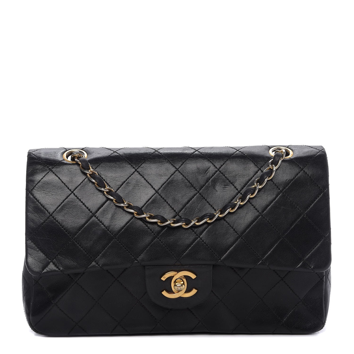 Chanel Lambskin Quilted Small Double Flap Black 1 of 10