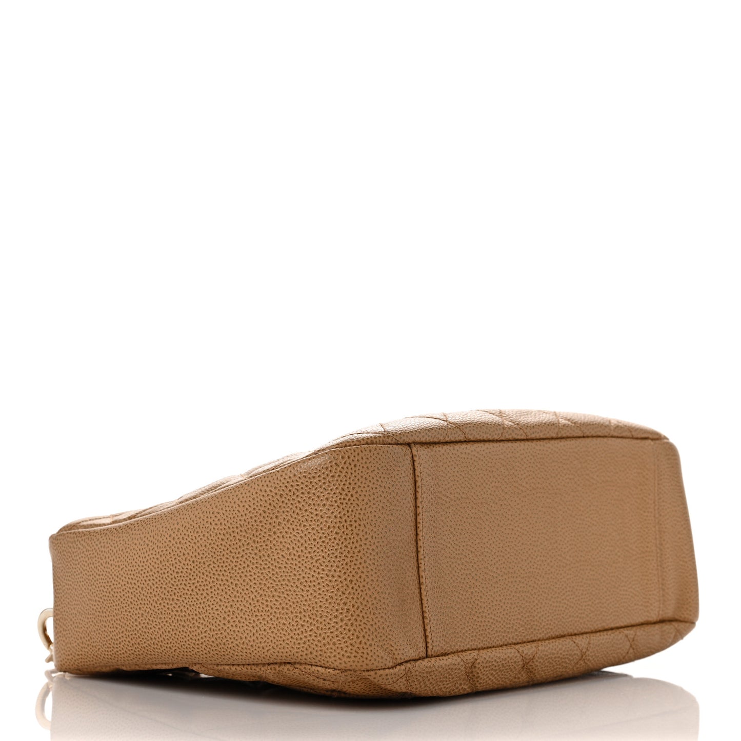 Caviar Quilted Timeless CC Shoulder Bag Beige