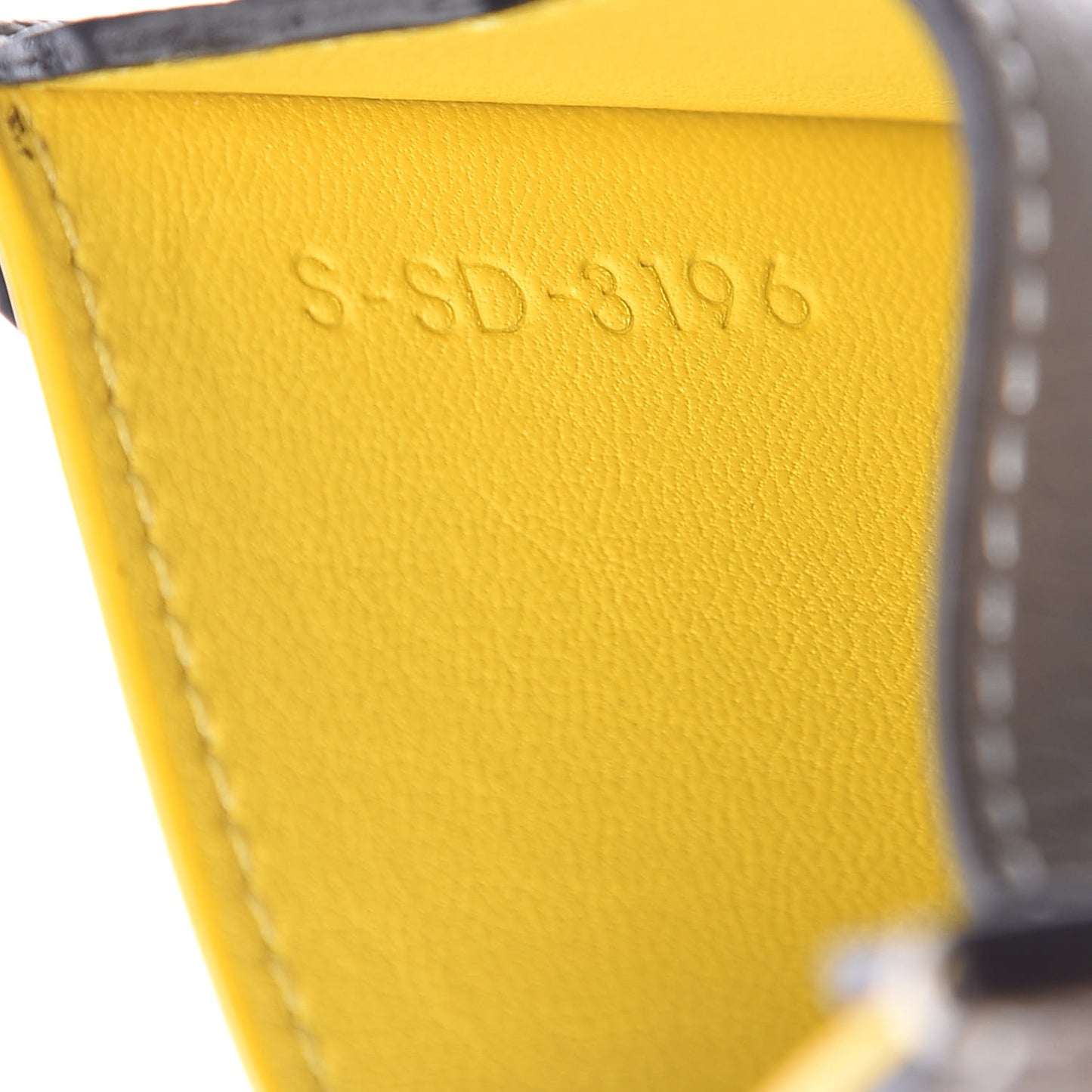 Drummed Calfskin Bi-Color Card Holder Souris