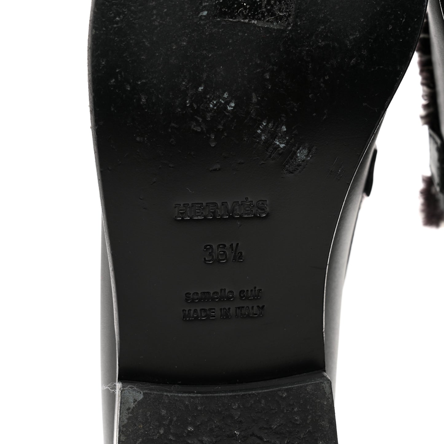 Toile Calfskin Fray Womens Destin Loafer 36.5 Black Prunoir