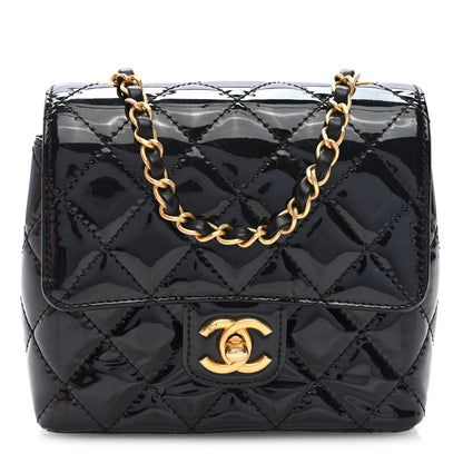 Chanel Patent Calfskin Quilted Mini Square Flap Black 1 of 10