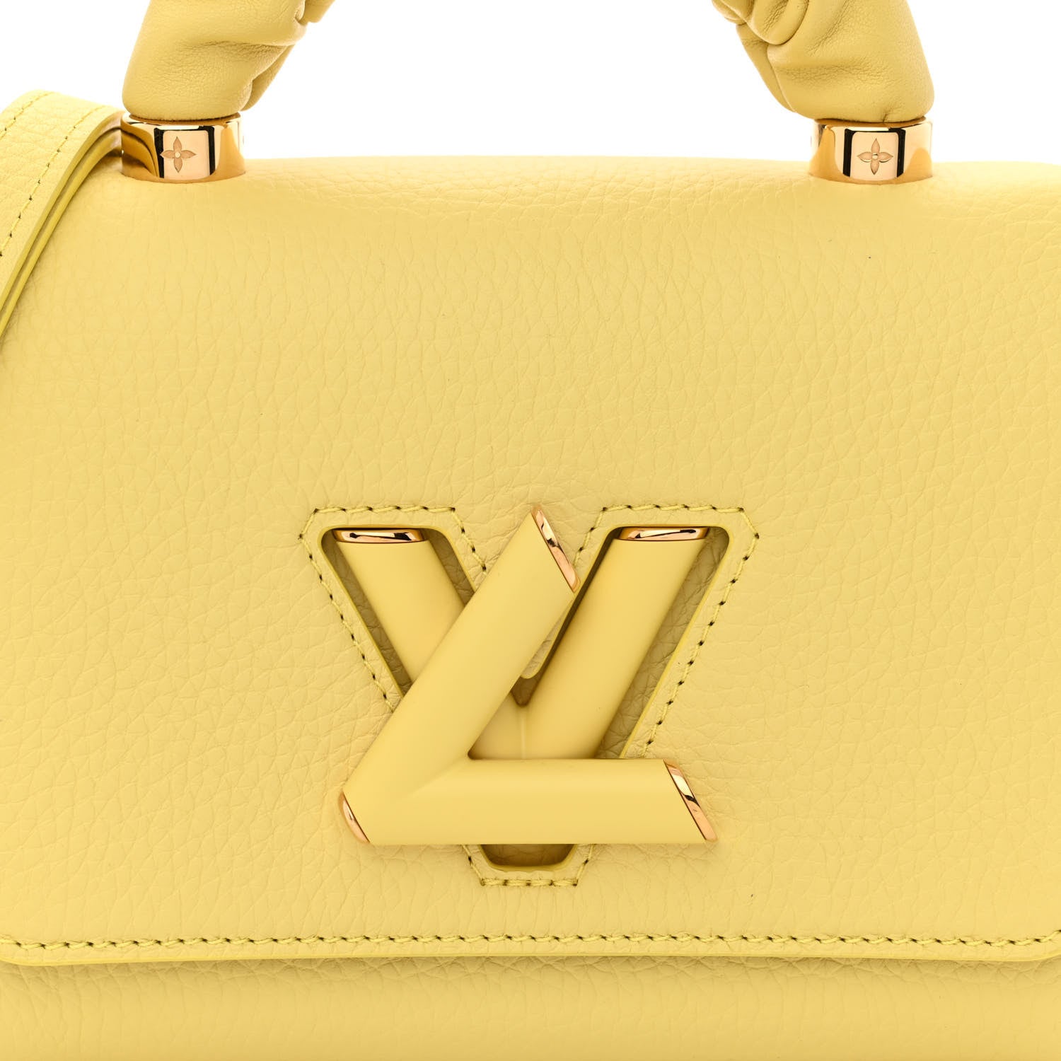 Louis Vuitton Taurillon Smooth Calfskin Scrunchie Twist One Handle PM Yellow 8 of 10