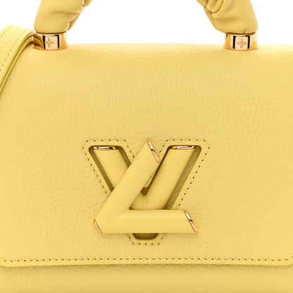 Louis Vuitton Taurillon Smooth Calfskin Scrunchie Twist One Handle PM Yellow 8 of 10