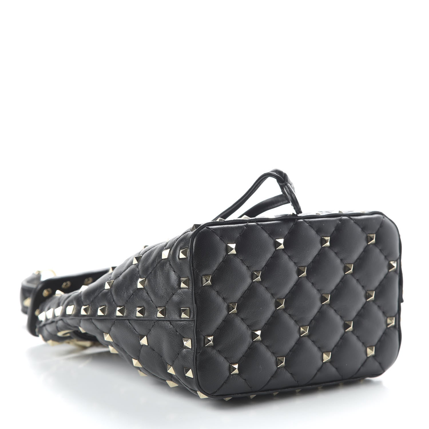 Valentino Garavani Nappa Mini Rockstud Spike Bucket Bag Black 3 of 8