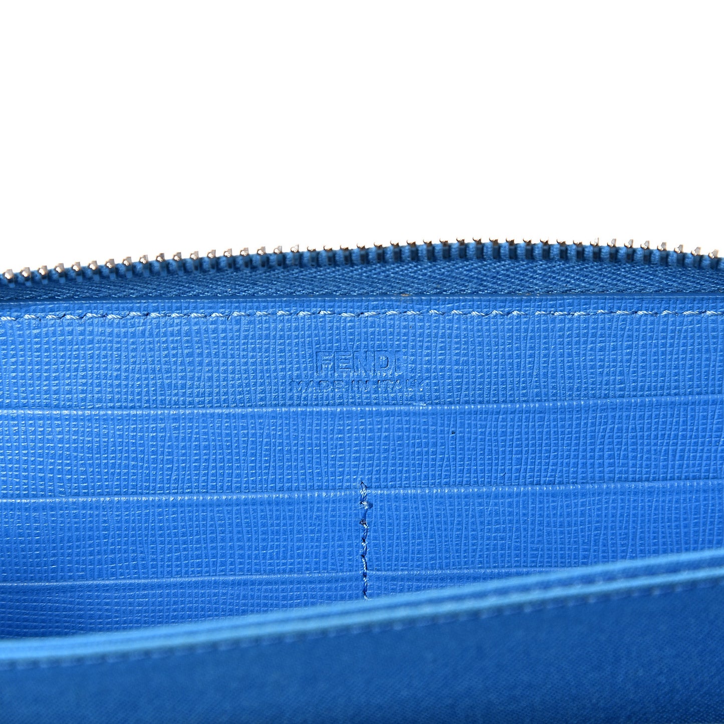 Vitello Elite Crystal Eye Monster Zip Around Wallet Royal Blue Papavero Multicolor