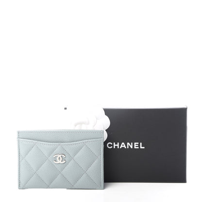 Chanel Caviar Quilted Card Holder Light Blue 9 of 9