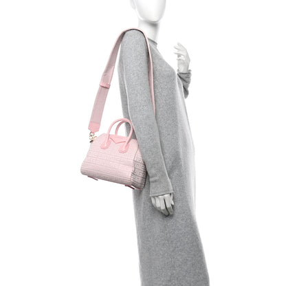 Givenchy Canvas Jacquard Embroidered Calfskin 4G Mini Antigona Tender Pink 2 of 11