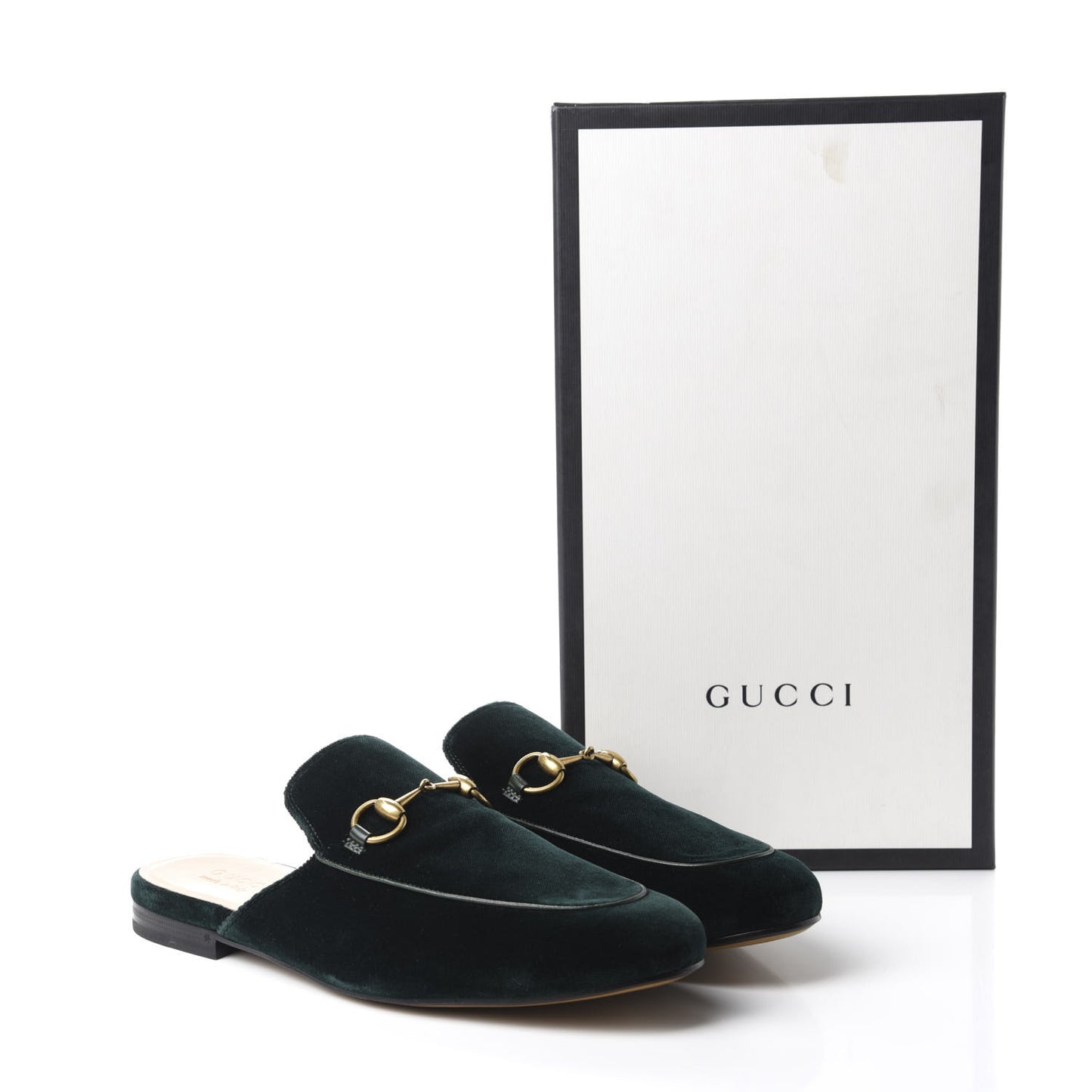 Velvet Mens Princetown Slippers 9 Green