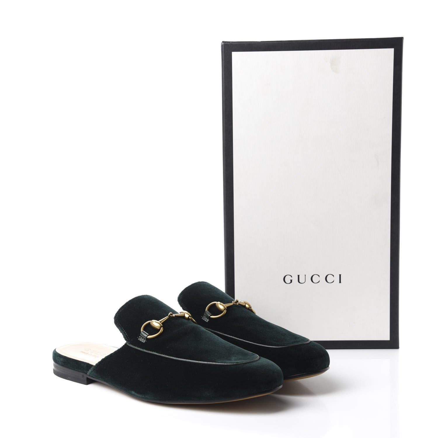 Gucci Velvet Mens Princetown Slippers 9 Green 10 of 10