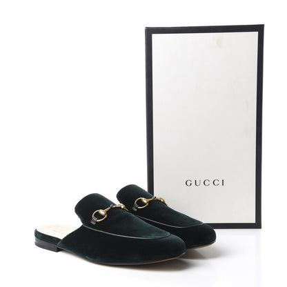 Gucci Velvet Mens Princetown Slippers 9 Green 10 of 10