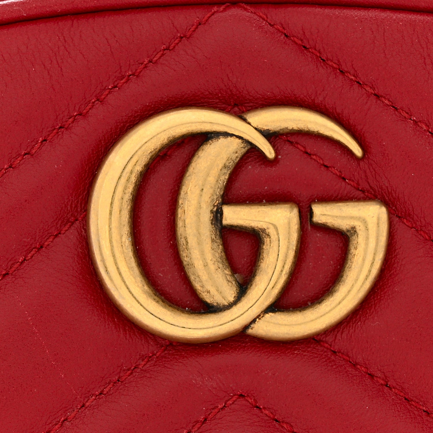 Gucci Calfskin Matelasse GG Marmont Belt Bag 95 38 Hibiscus Red 13 of 13