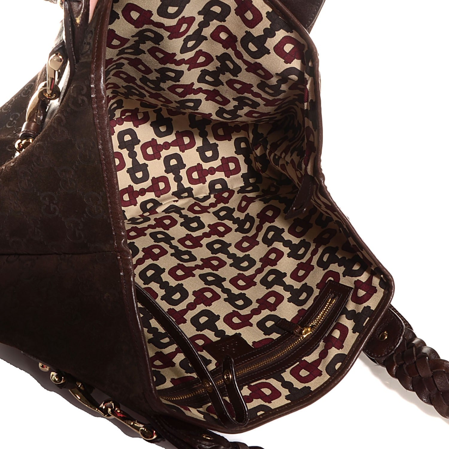 Gucci Guccissima Suede Medium Pelham Shoulder Bag Brown 5 of 7