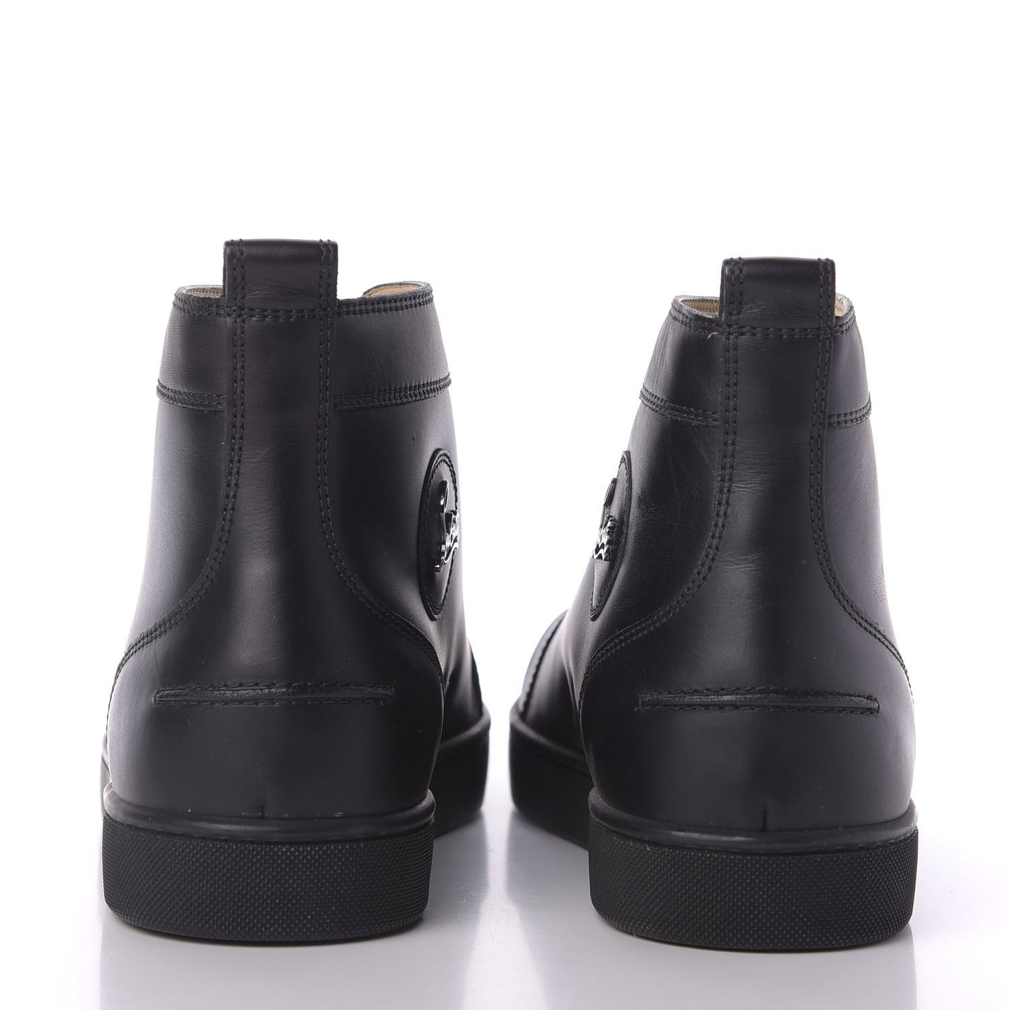 Calfskin Mens Louis High Top Sneakers 46 Black